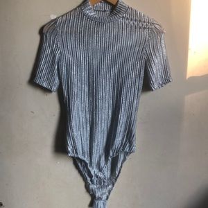 Silver bodysuit